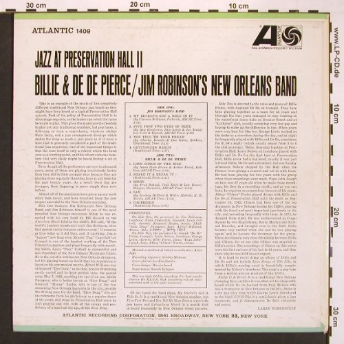 Robinson,Jim/Billie & De De Pierce: Jazz At Preservation Hall 2, Atlantic (1409), US, 1963 Typ: LP Best.-Nr.: X8369 Preis: 9,00 Euro