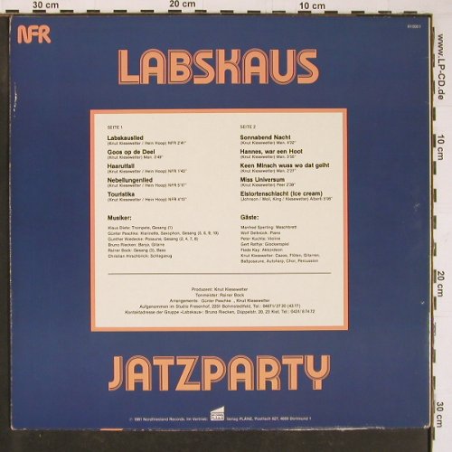 Labskaus: Jatzparty, NFR / Pläne (61 000 1), D, 1981 Typ: LP Best.-Nr.: Y1173 Preis: 9,00 Euro