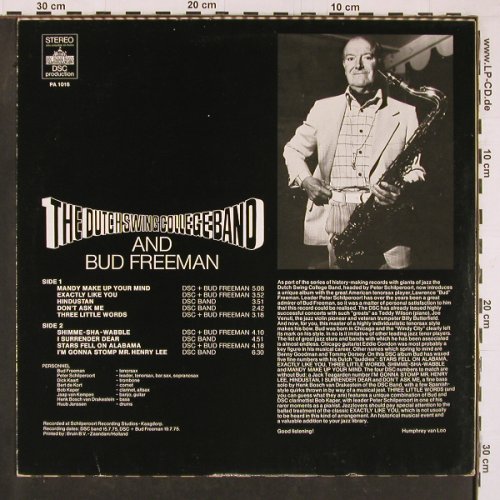 Dutch Swing College Band / Freeman: Bud and His Buddies, m-/vg+, DSC Production(PA 1016), NL, 1975 - LP - Y1276 - 6,00 Euro