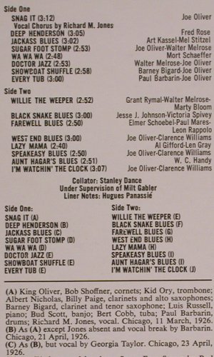 King Oliver & His Dixie Syncopators: Papa Joe (1926-1928), Coral (COPS 1955), D Typ: LP Best.-Nr.: Y1810 Preis: 6,00 Euro