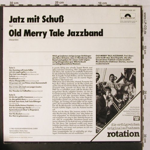 Old Merry Tale Jazzband: Jatz mit Schuss, 1963, Polydor Jazz 7 (2428 101), D, Ri Typ: LP Best.-Nr.: Y1871 Preis: 6,00 Euro