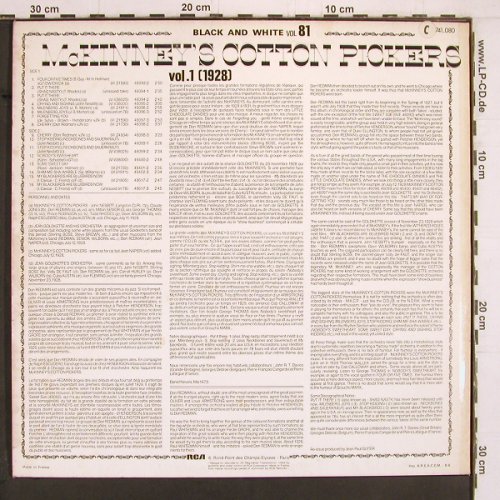 Mc Kinney's Cotton Pickers: Vol.1 (1928), RCA (741 080), F Typ: LP Best.-Nr.: Y2035 Preis: 7,50 Euro