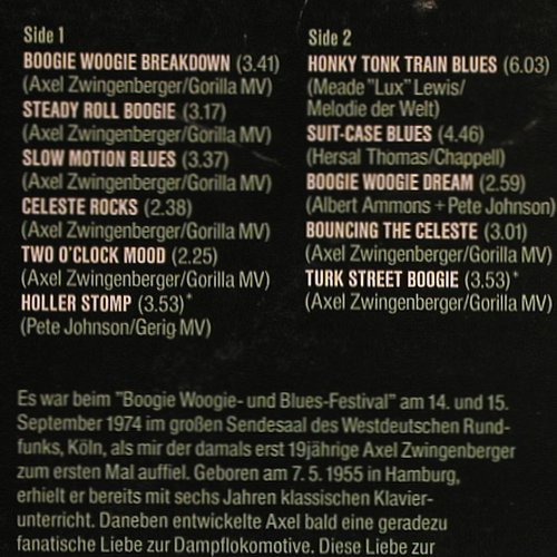 Zwingenberger,Axel: Boogie Woogie Breakdown, Telefunken (6.23657 AS), D, 1978 Typ: LP Best.-Nr.: Y2084 Preis: 9,00 Euro