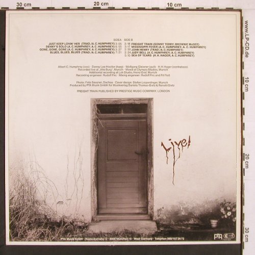 Humphrey,Albert C.: Live, & his Backyard Blues Band, PTA(333-0201), D, 1981 - LP - Y2096 - 7,50 Euro