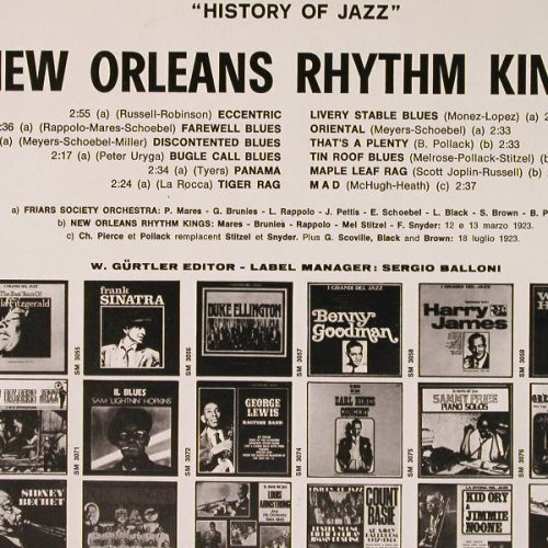 New Orleans Rhythm Kings: History Of Jazz, 12 Tr., Joker (SM 3092/E), I, 1971 Typ: LP Best.-Nr.: Y2470 Preis: 6,00 Euro
