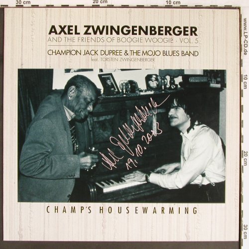 Zwingenberger,Axel & Friends o.Boog: Champ's Housewarming,sign., Vagabond Rec. (VRLP 8.88014), D,vg+/m-, 1988 Typ: LP Best.-Nr.: Y2767 Preis: 9,00 Euro