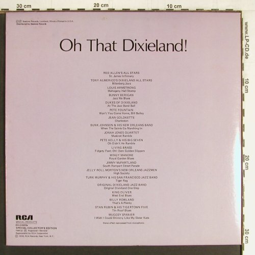 V.A.Oh that Dixieland!: Red Allen's AllStars...M.Spanier, RCA (DVL2-0233e), US, 1976 Typ: 2LP Best.-Nr.: Y3080 Preis: 9,00 Euro