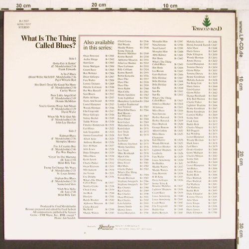 V.A.What Is The Thing Called Blues?: American Jazz&Blues History Vol.37, Tobacco Road (B/2537), D, m-/vg+ Typ: LP Best.-Nr.: Y4400 Preis: 4,00 Euro