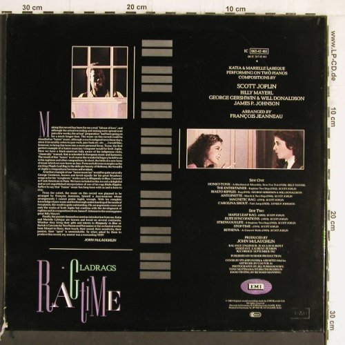 Labeque,Katia and Marielle: Gladrags, Foc, EMI (065-43 461), D, 1983 Typ: LP Best.-Nr.: Y5542 Preis: 7,50 Euro