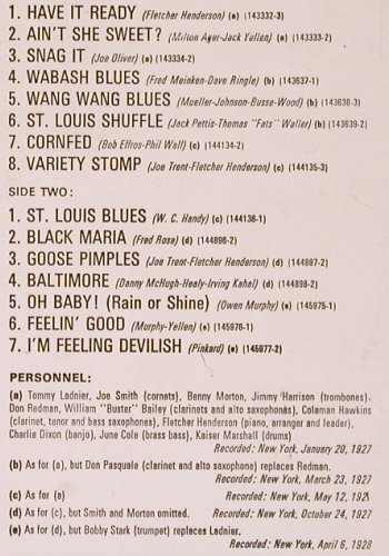 Henderson,Fletcher&t.Dixie Stompers: 1927/8, EMI Parlophone(PMC 7056), UK,  - LP - Y5567 - 9,00 Euro