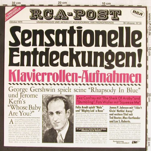 V.A.Klavierrollen-Aufnahmen: Sensationelle Entdeckungen!(1959), RCA (26.21563 AG), D, Ri Typ: LP Best.-Nr.: Y5650 Preis: 7,50 Euro