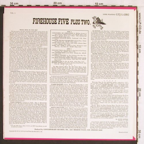 Firehouse Five Plus Two: The Firehouse Five Story,Vol.3, Good Time Jazz(GTJ L-12012), US,  - LP - Y6108 - 7,50 Euro