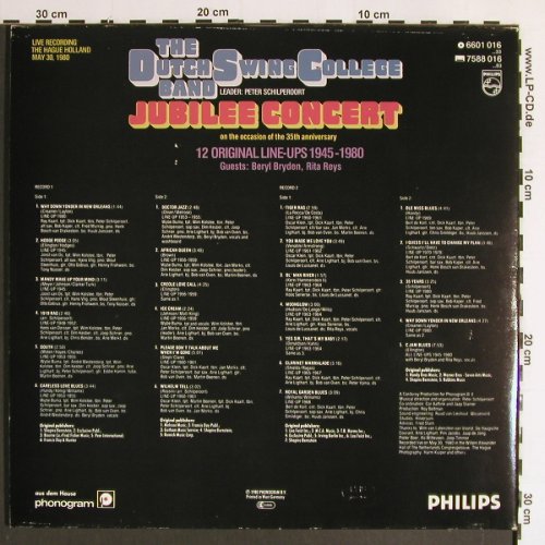 Dutch Swing College Band: Jubilee Concert, Foc - Live, Philips(6601 016), D, 1980 - 2LP - Y6414 - 9,00 Euro
