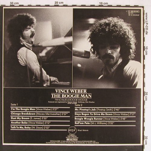 Weber,Vince: The Boogie Man, signiert, Rüssl/EMI (C 062-29 597), D, 1975 Typ: LP Best.-Nr.: Y7417 Preis: 12,50 Euro