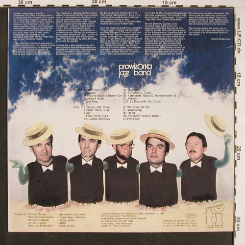 Prowizorka Jazz Band: Humoresque, Timeless (TTD 540), NL, 1987 Typ: LP Best.-Nr.: Y775 Preis: 6,00 Euro