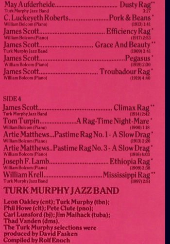 Turk Murphy Jazzband: Ragtime Jubilee, Foc, WEA (WEA 68 012), D, 1975 Typ: 2LP Best.-Nr.: Y8004 Preis: 9,00 Euro