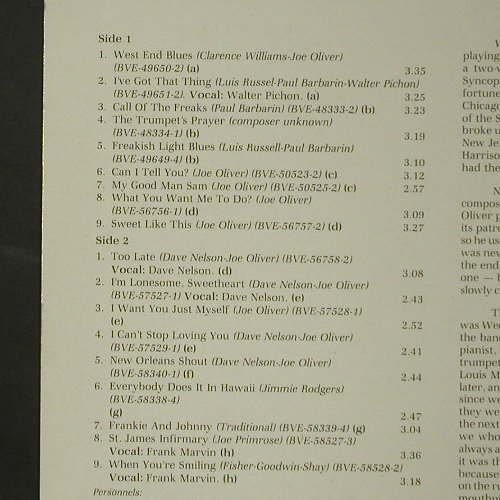 King Oliver & His Orch.: Sweet Like This, Halcyon (HDL 106), UK Typ: LP Best.-Nr.: Y805 Preis: 7,50 Euro