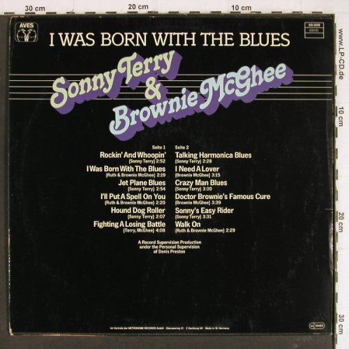 Terry,Sonny & Brownie Mc Ghee: I Was Born With The Blues, Aves (59.009), D,Ri Typ: LP Best.-Nr.: Y8086 Preis: 7,50 Euro