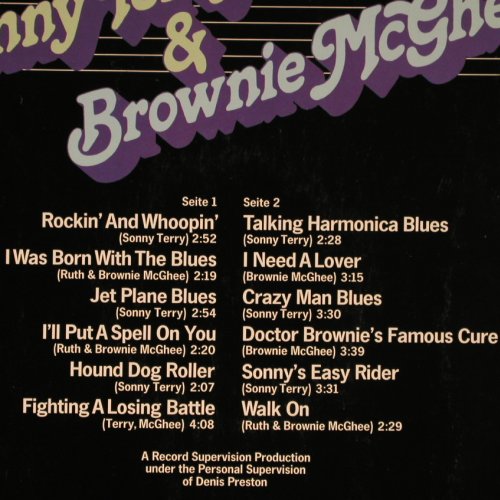 Terry,Sonny & Brownie Mc Ghee: I Was Born With The Blues, Aves (59.009), D,Ri Typ: LP Best.-Nr.: Y8086 Preis: 7,50 Euro
