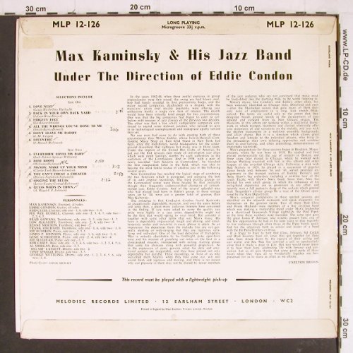 Kaminsky,Max & his Jazz Band: Dixieland Horn, vg+/vg+, woc, Melodisc(MLP 12-126), UK,  - LP - Y8093 - 5,00 Euro