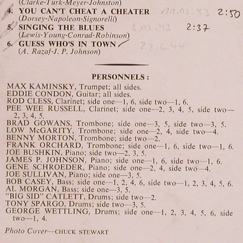 Kaminsky,Max & his Jazz Band: Dixieland Horn, vg+/vg+, woc, Melodisc(MLP 12-126), UK,  - LP - Y8093 - 5,00 Euro