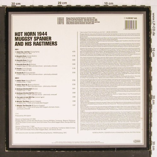 Spanier,Muggsy & his Ragtimers: Hot Horn 1944, vg+/m-, Commodore (6.26167 AG), D, 1985 Typ: LP Best.-Nr.: Y8105 Preis: 6,00 Euro