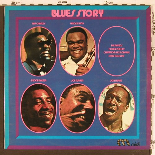 V.A.Blues Story: 20 Tr.,Foc, VG+/m-, Midi, Anpressung (MID 68 005), D, 1972 Typ: 2LP Best.-Nr.: Y8130 Preis: 9,00 Euro