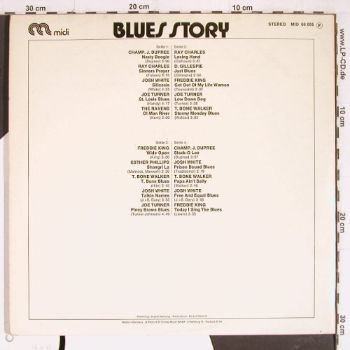 V.A.Blues Story: 20 Tr.,Foc, VG+/m-, Midi, Anpressung (MID 68 005), D, 1972 Typ: 2LP Best.-Nr.: Y8130 Preis: 9,00 Euro