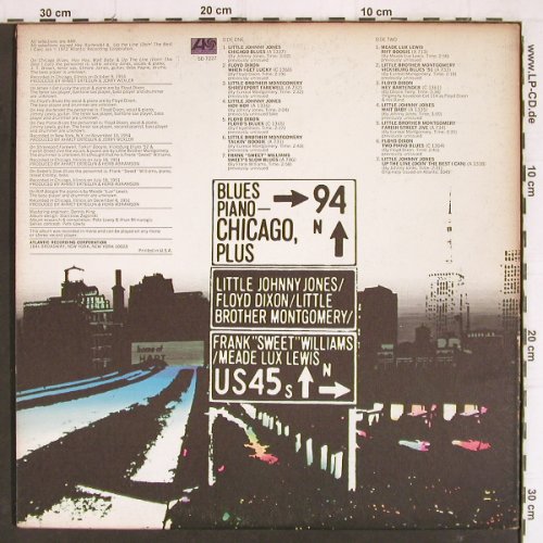 V.A.Blues Piano: Chicago,Plus 14 Tr.,Foc, Ri, m-/vg+, Atlantic,Warenprobe (ATL 40 404), D/US-Cover, 1972 Typ: LP Best.-Nr.: Y8132 Preis: 9,00 Euro