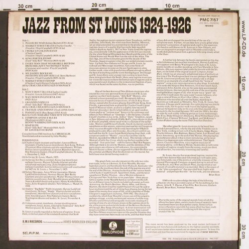 V.A.Jazz from St Louis 1924-1926: Chas.Creath's Jazz-O-Maniacs, EMI Parlophone (PMC 7157), UK Typ: LP Best.-Nr.: Y8143 Preis: 7,50 Euro
