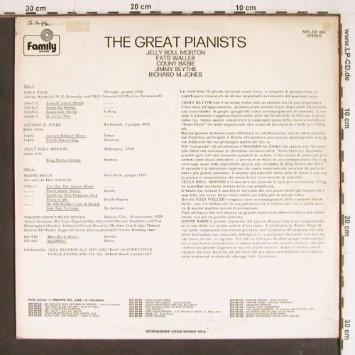 V.A.Great Pianists: Jerry Roll Morton.. Richard M.Jones, Family (SFR-DP 695), I, vg+/vg+ Typ: LP Best.-Nr.: Y8157 Preis: 5,00 Euro