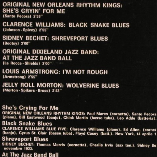 V.A.I Pionieri di New Orleans: Orign.N.O.Rhythm Kings... Armstrong, Variety/Archivi d.J. (REL-ST 19221), I,vg+/m-, 1974 Typ: LP Best.-Nr.: Y8159 Preis: 5,00 Euro