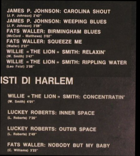 V.A.I Grandi Pianisti di Harlem: James P Johnson... Fats Waller, Variety/Archivi d.J. (REL-ST 19139), I, m-/vg+, 1974 Typ: LP Best.-Nr.: Y8162 Preis: 6,00 Euro