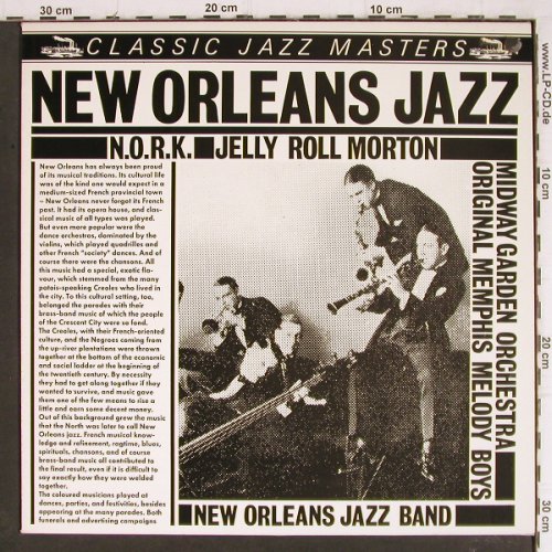 Morton,Jelly Roll: New Orleans Jazz (1923-24), Classic Jazz Masters (CJM 88501), D Typ: LP Best.-Nr.: Y8184 Preis: 7,50 Euro