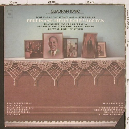 Morton,Jelly Roll by Dick Hyman: Transcribtions For Orchestra, Columbia, PromoStoc (MQ 32587), US, CO, 1974 Typ: LPQ. Best.-Nr.: Y8190 Preis: 7,50 Euro