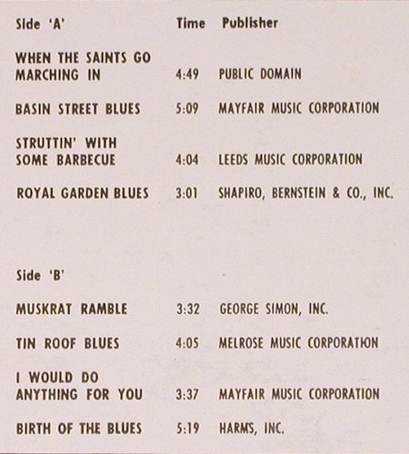 Hopkins/Erwin / Dickinson / Bailey.: Golden Era Of Dixieland Jazz, Design Rec.(DLP 38), US, 1957 - LP - Y8207 - 9,00 Euro