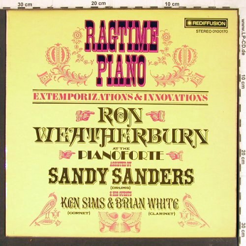 Weatherburn,Ron/Sandy Sanders: Ragtime Piano-Extemporizations & In, Rediffussion (0100170), UK, 1974 Typ: LP Best.-Nr.: Y8208 Preis: 7,50 Euro