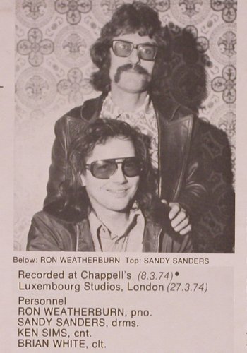 Weatherburn,Ron/Sandy Sanders: Ragtime Piano-Extemporizations & In, Rediffussion (0100170), UK, 1974 Typ: LP Best.-Nr.: Y8208 Preis: 7,50 Euro