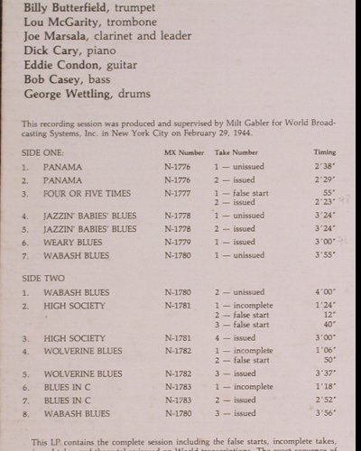 Marsala,Joe  and his Band: 1944, vg+/vg+, Jazzology (J-106), US, Mono, 1983 Typ: LP Best.-Nr.: Y8289 Preis: 6,00 Euro