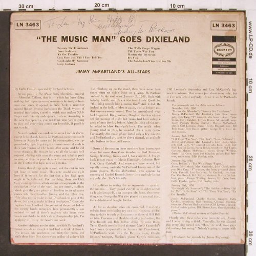 McPartland,Jimmy  All Stars: The Musix Man goes Dixieland, Epic,Signiert, toc (LN 3463), US,m-/vg- Typ: LP Best.-Nr.: Y8293 Preis: 7,50 Euro
