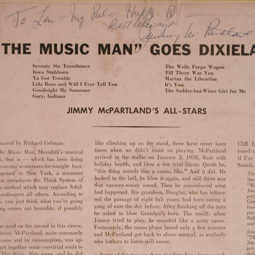 McPartland,Jimmy  All Stars: The Musix Man goes Dixieland, Epic,Signiert, toc (LN 3463), US,m-/vg- Typ: LP Best.-Nr.: Y8293 Preis: 7,50 Euro