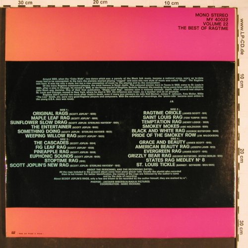 V.A.The Best Of Ragtime Vol.22: Scott Joplin.. Barney Seymore, Foc, Monkey (MY 40022), F, 24Tr. Typ: 2LP Best.-Nr.: Y829 Preis: 9,00 Euro