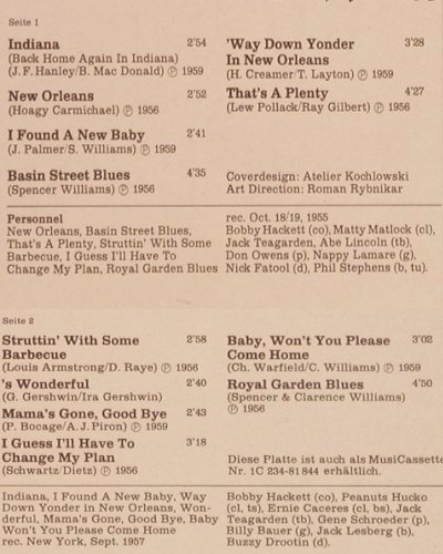 Hackett,Bobby feat.JackTeagarden: Masters Of Dixieland Vol.1,1955/57, Capitol(C 054-81 844), D,  - LP - Y8308 - 7,50 Euro