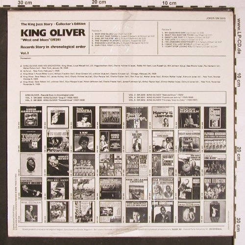 King Oliver: Vol.3, West End Blues, FS-New, Joker (SM 3810), I Typ: LP Best.-Nr.: Y834 Preis: 7,50 Euro