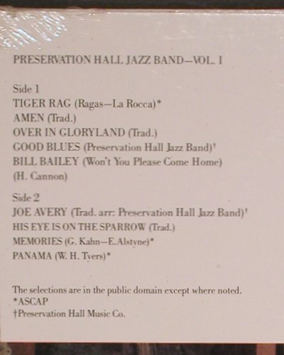 Preservation Hall Jazz Band: New Orleans,FS-New sealed, Columbia (XM 34549), US, 1977 Typ: LP Best.-Nr.: Y8409 Preis: 12,50 Euro