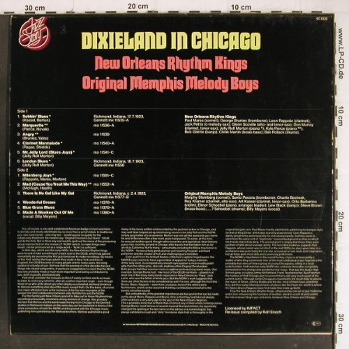 New Orleans Rhythm Kings/O.M.M.Boys: Dixieland in Chicago (1923), Jazz Story (40.008), D Typ: LP Best.-Nr.: Y8457 Preis: 6,00 Euro