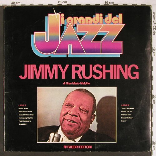 Rushing,Jimmy: IGrandi del Jazz, Foc, m /vg+, Fabbri Editori (GdJ 28), I, 1970 Typ: LP Best.-Nr.: Y8591 Preis: 7,50 Euro