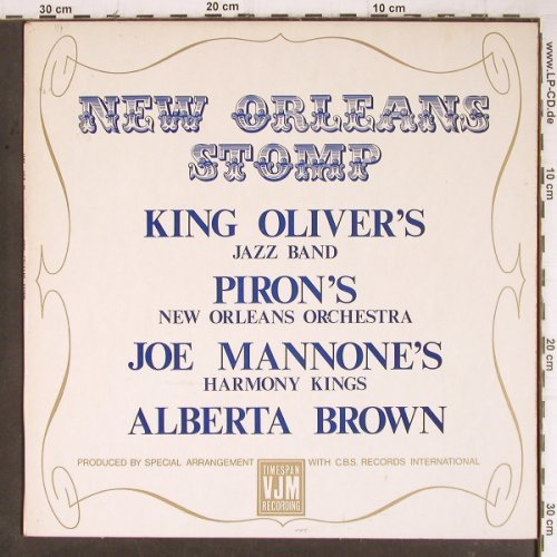 V.A.New Orleans Stomp: King Oliver's J.B... Alberta Brown, VJM (VLP 35), UK Typ: LP Best.-Nr.: Y8666 Preis: 7,50 Euro
