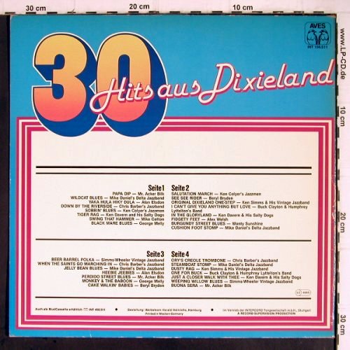 V.A.30 Hits aus Dixieland: Mr.Acker Bilk,Mike Daniels Delta..., Aves, m-/vg+ (INT 156.511), D, Foc Typ: 2LP Best.-Nr.: Y9194 Preis: 7,50 Euro