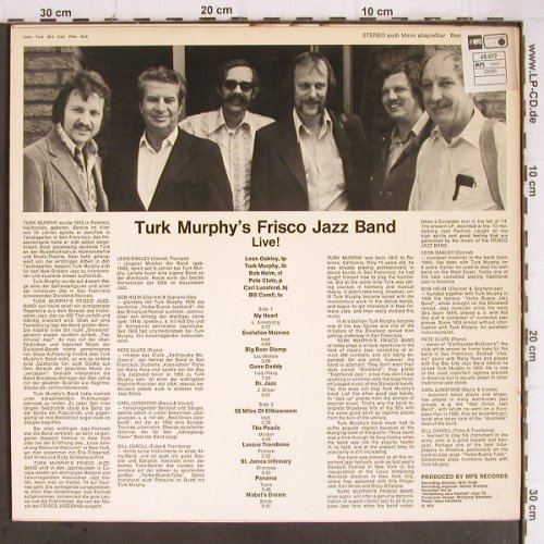 Turk Murphy Jazzband: Frisco Jazz Band Live !, MPS/BASF (21.22097-4), D, 1974 Typ: LP Best.-Nr.: Y9196 Preis: 9,00 Euro